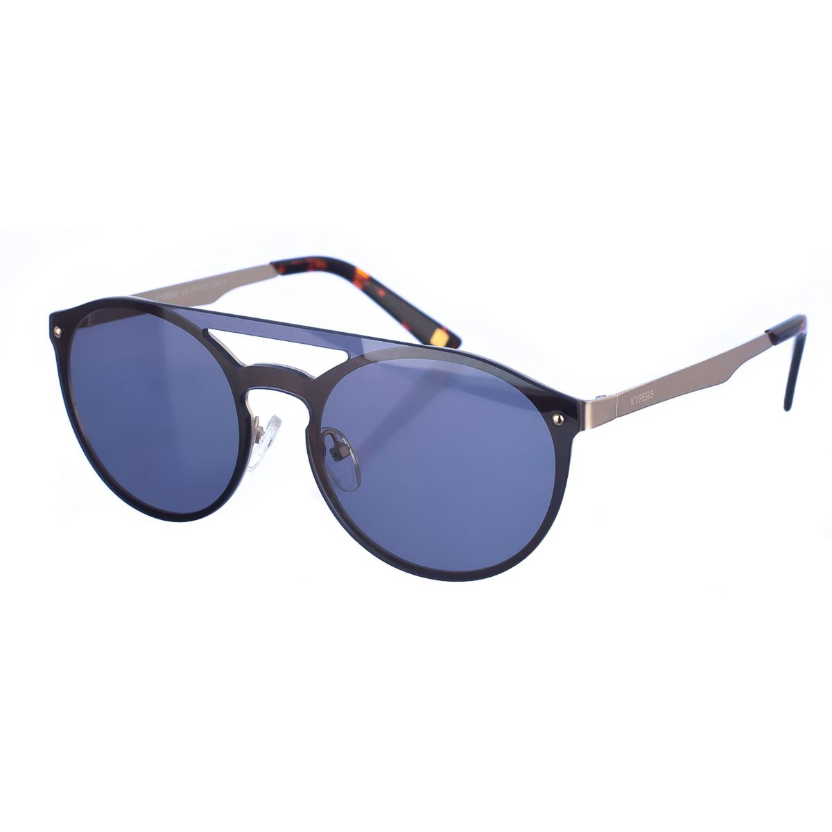Runde Browline Sonnenbrille mit Metallsteg