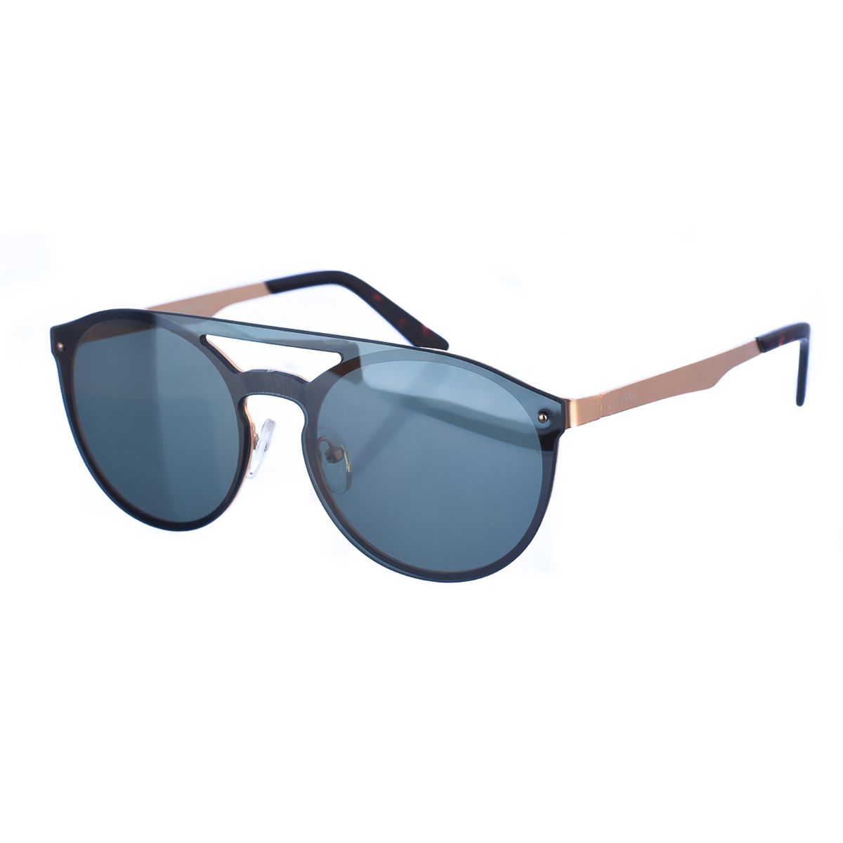 Runde Browline Sonnenbrille mit Metallsteg