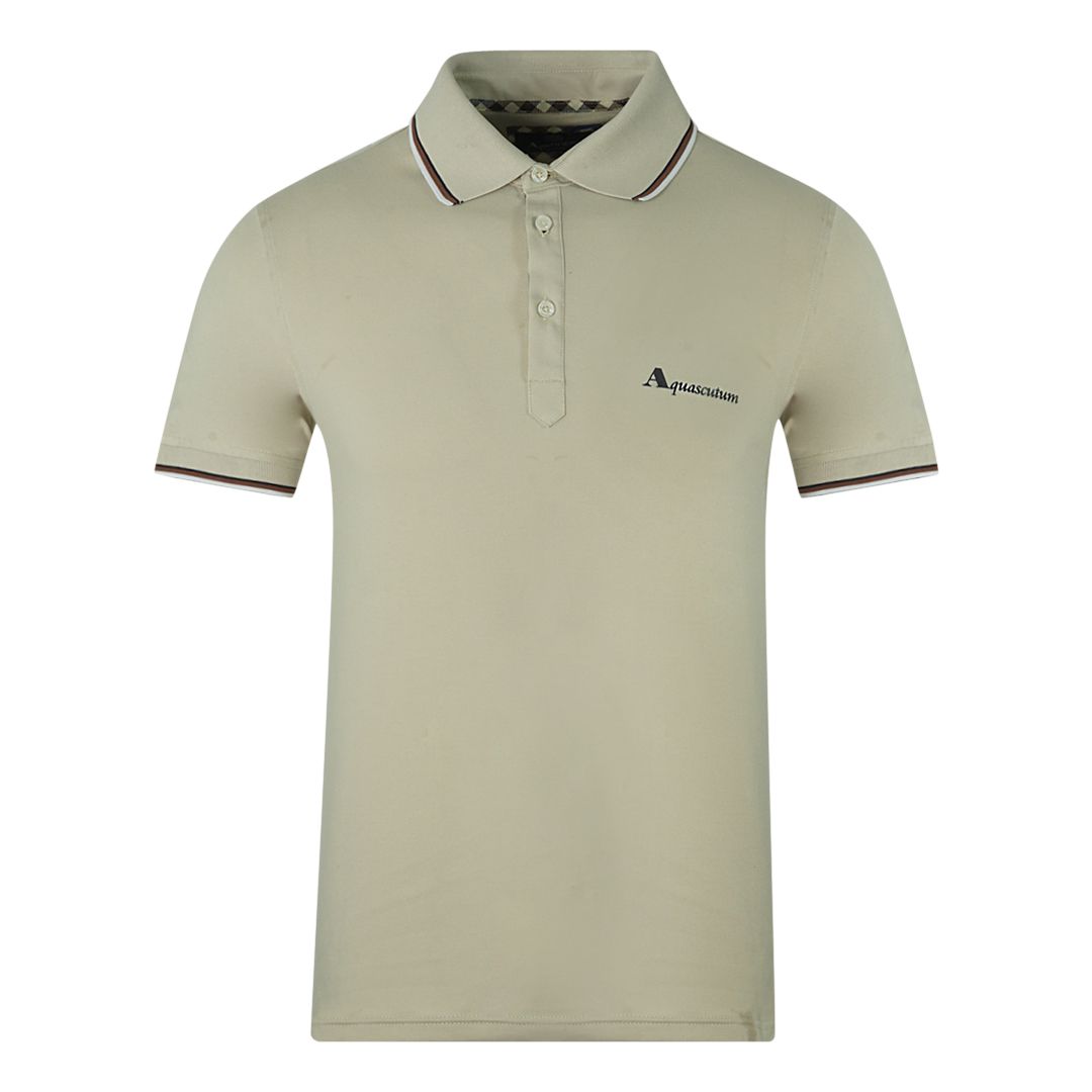 Klassisches Logo Beige Poloshirt