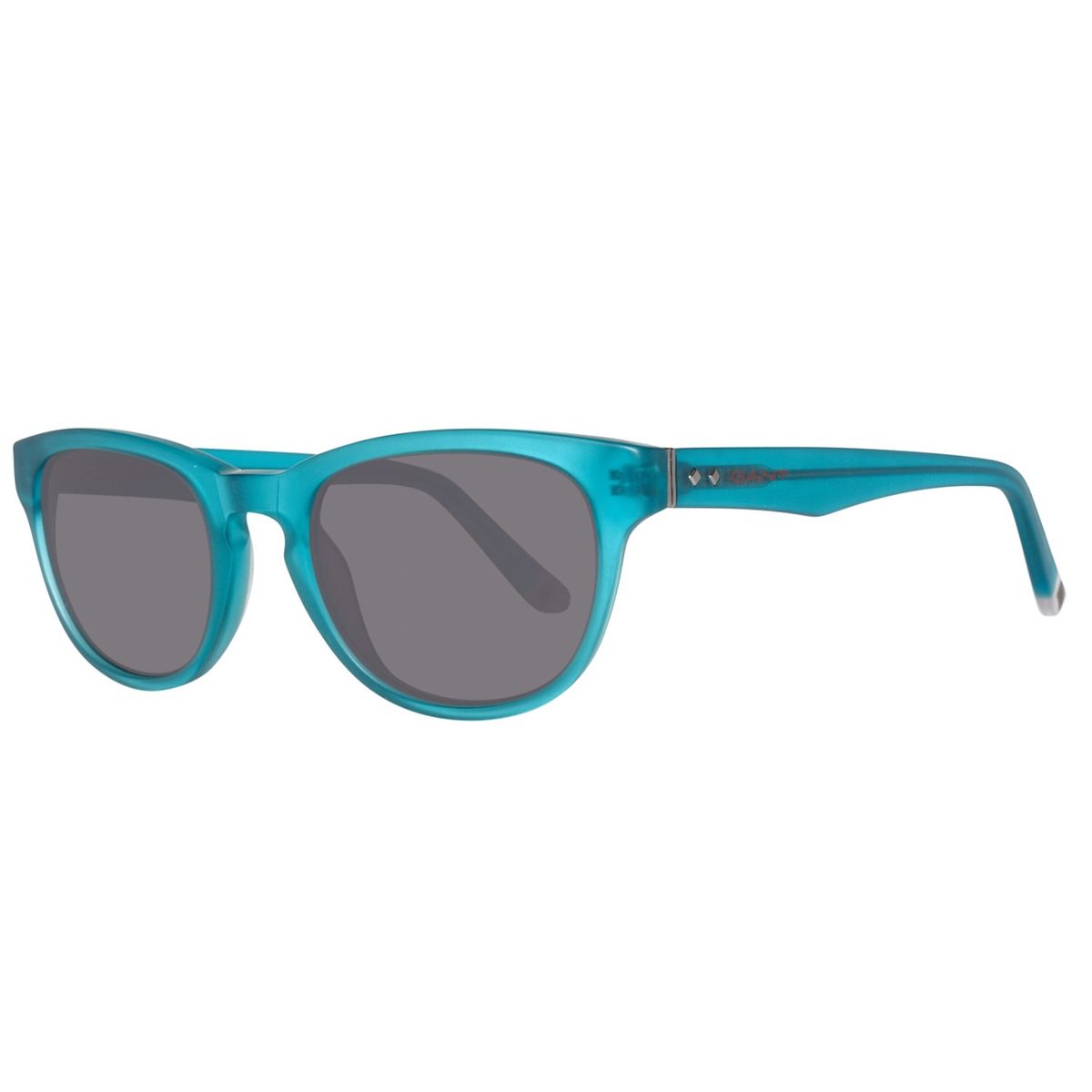 Runde, durchscheinende, türkisfarbene Sonnenbrille