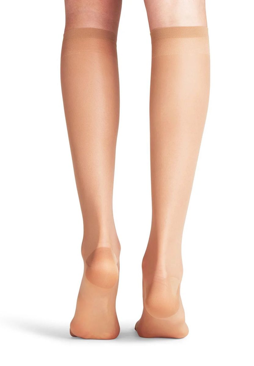Transparente beige Kniehohe Socken