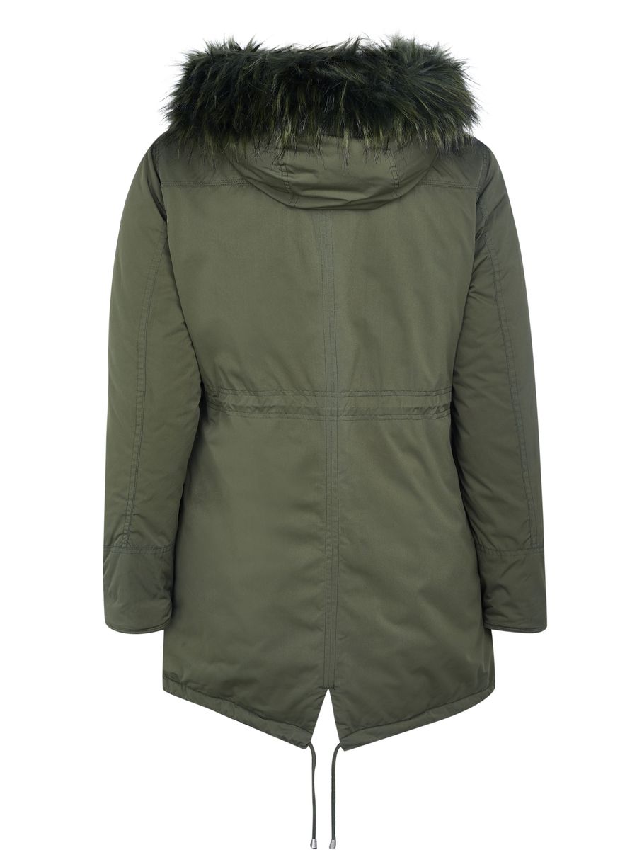 Klassischer Parka mit Kunstfellkapuze