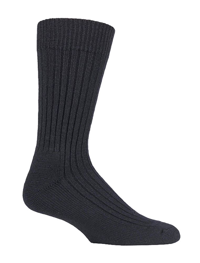 Gerippte Socken aus Wollmischung im Militärstil