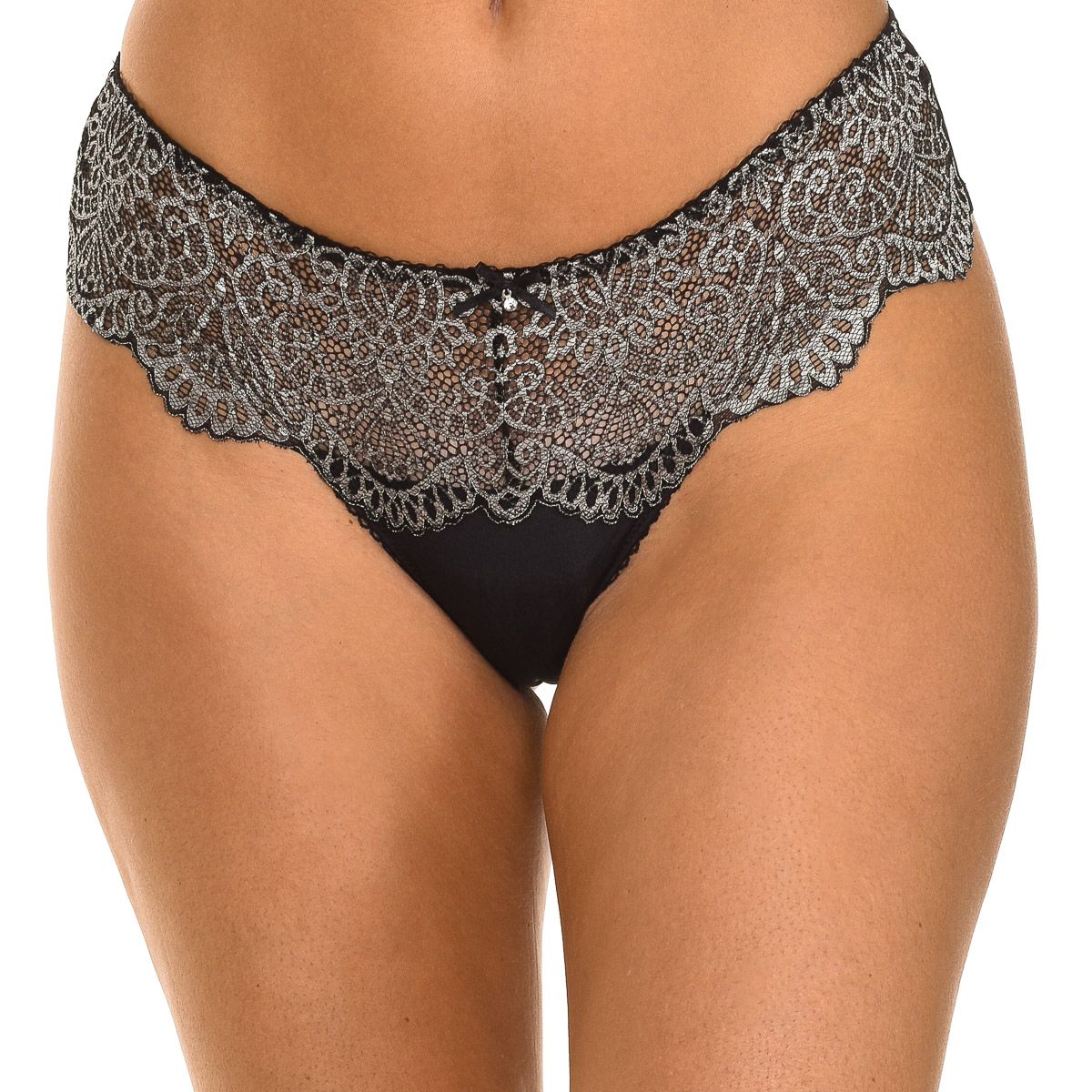 Mikrofaser Slip mit Spitzendetails