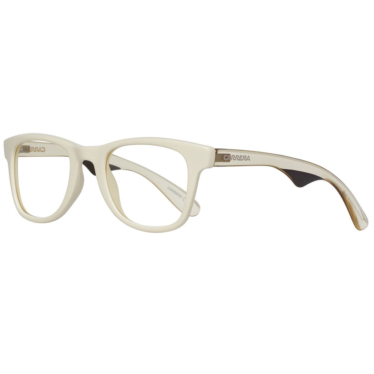 Quadratische Lesebrille mit weißem Rahmen
