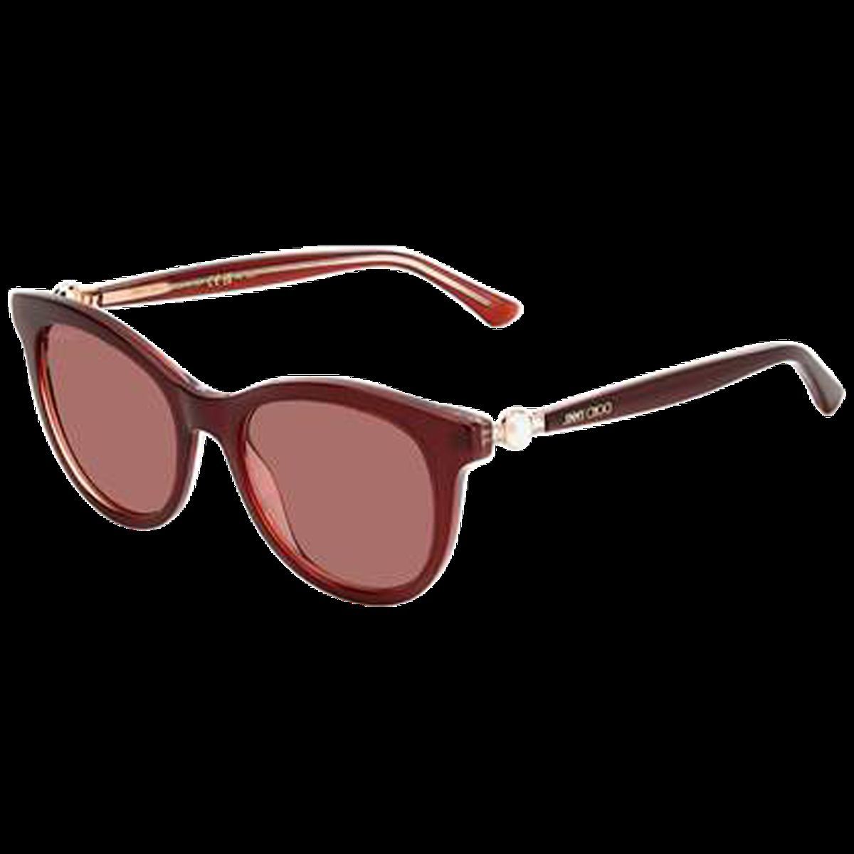 Burgunderfarbene Cat-Eye Sonnenbrille