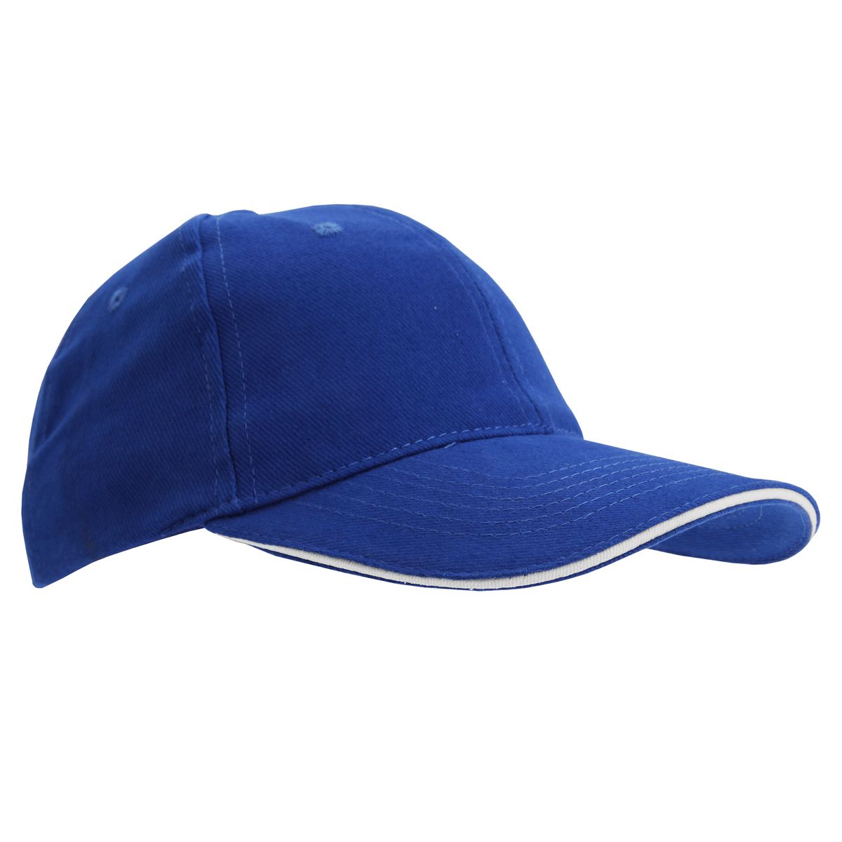 Königsblaue Baseballkappe mit Zierstreifen