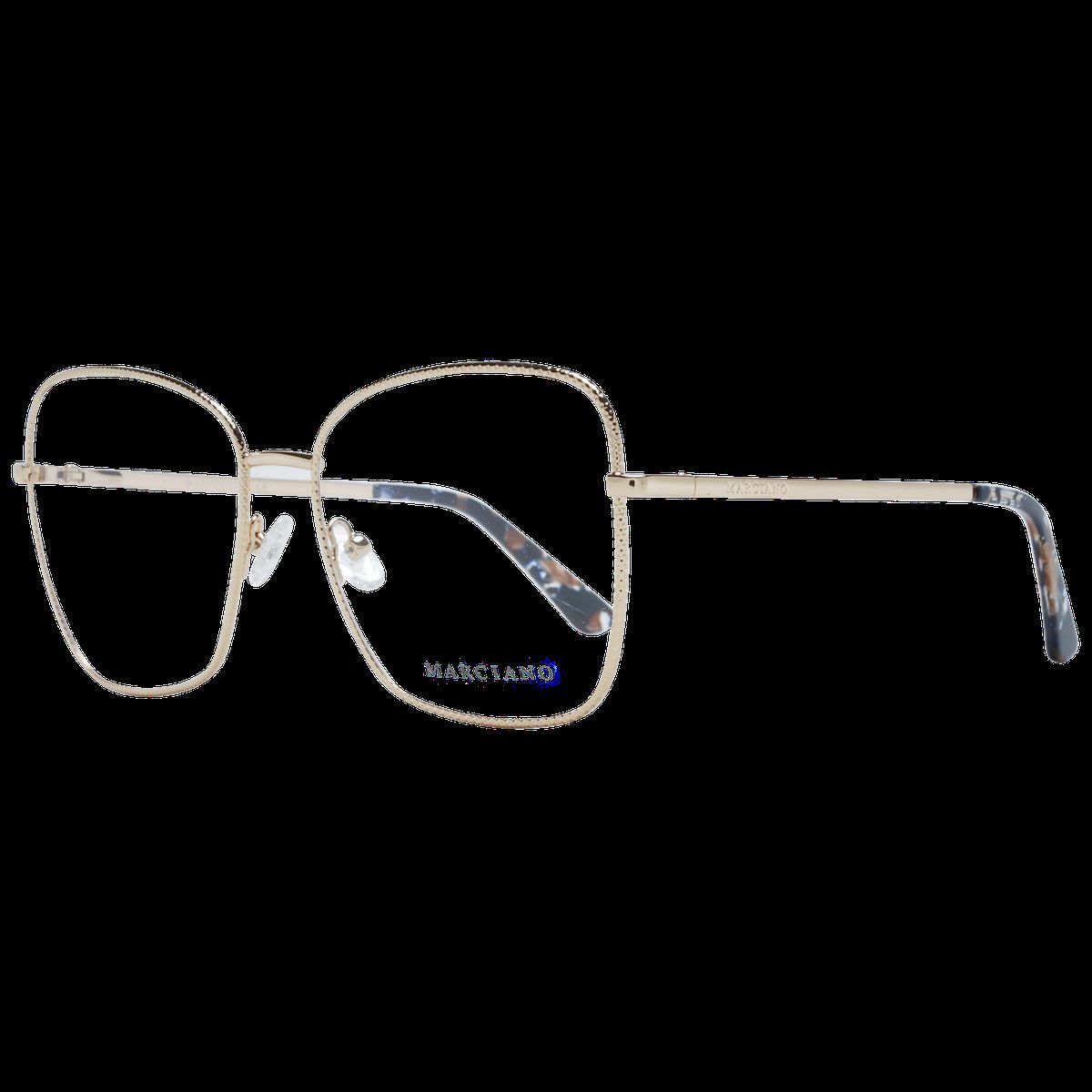 Eckige goldene Vollrandbrille
