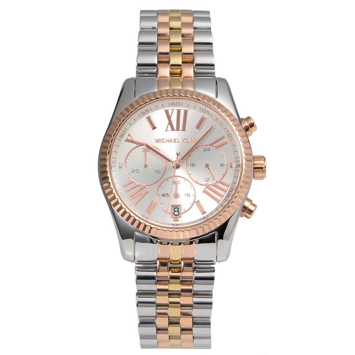 Elegante zweifarbige Chronograph-Uhr
