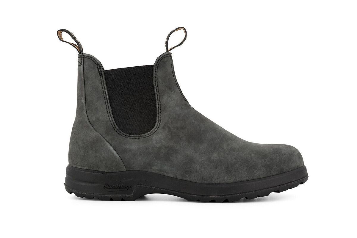 Unisex Rustikaler Schwarzer Chelsea-Stiefel