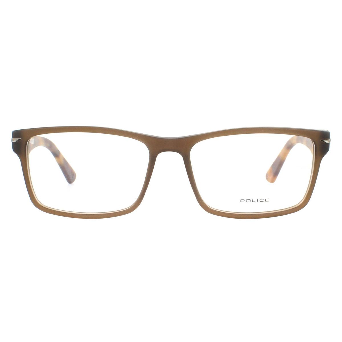 Herren Rechteckige Havana Brille