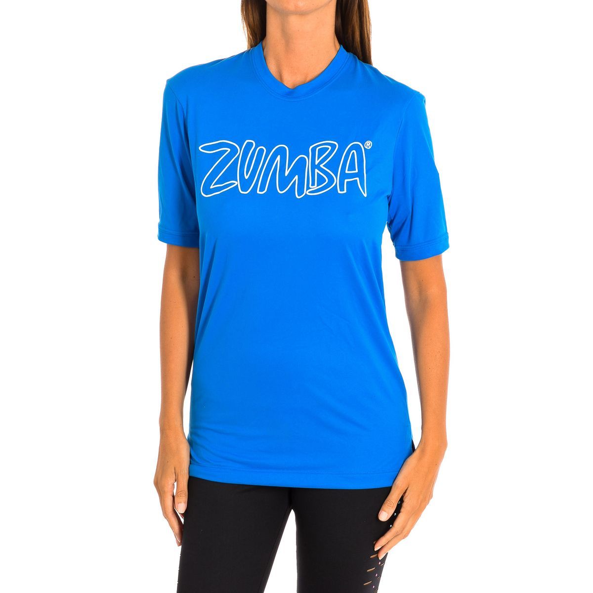 Blaues Zumba Logo Grafik T-Shirt