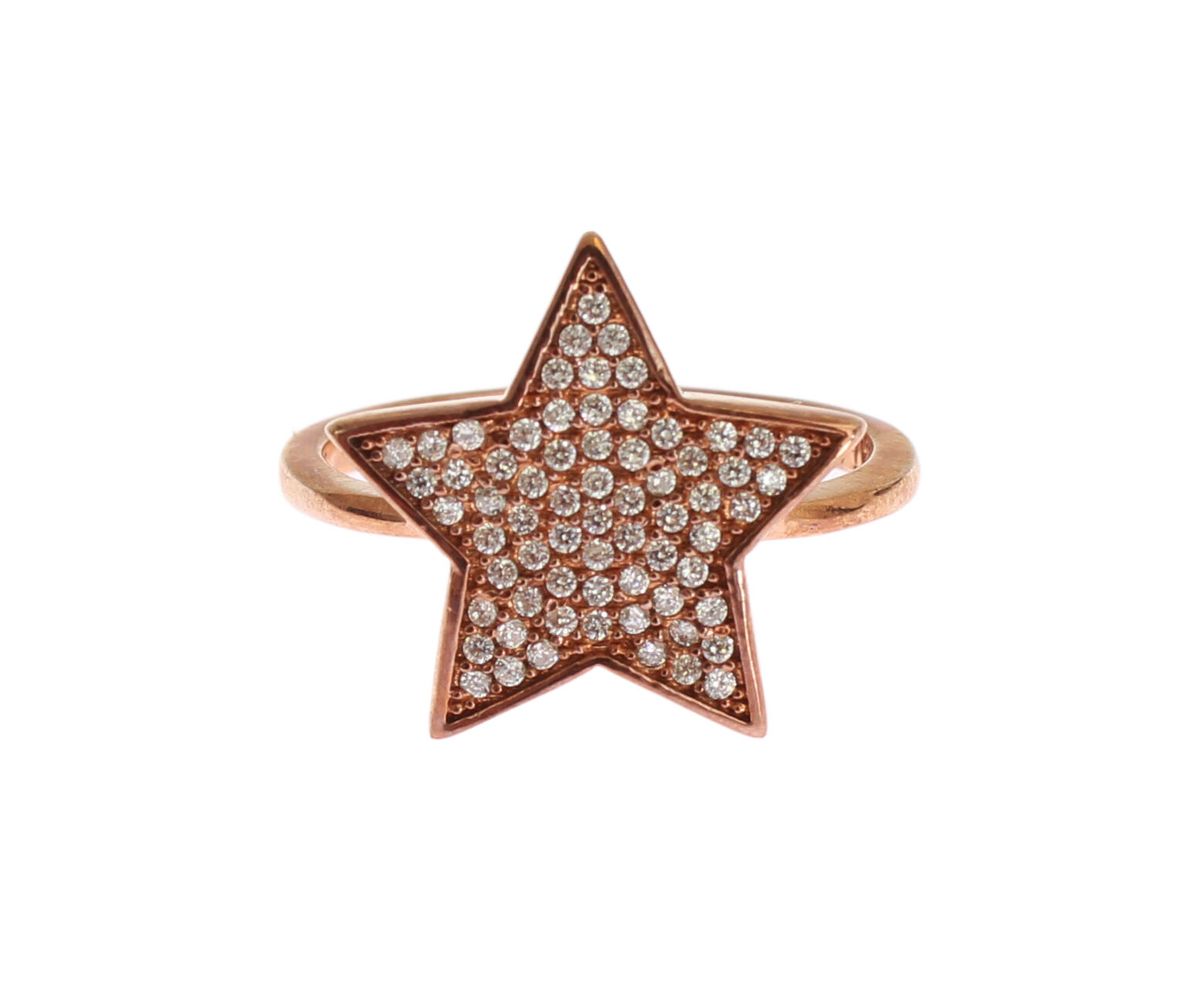 Nialaya Damen Klarer CZ Stern 925 Silberring