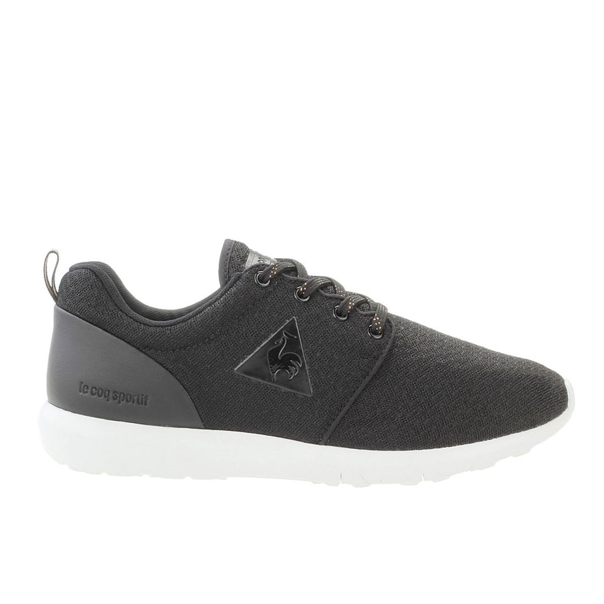 Bequeme schwarze Schnür-Sneakers aus Strick