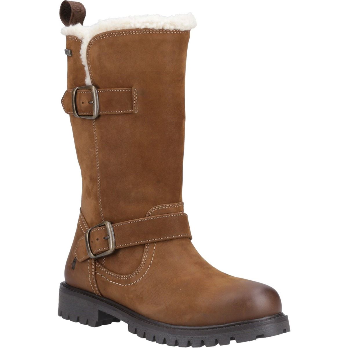 Hush Puppies Winnie Leder Damen Tan Stiefel