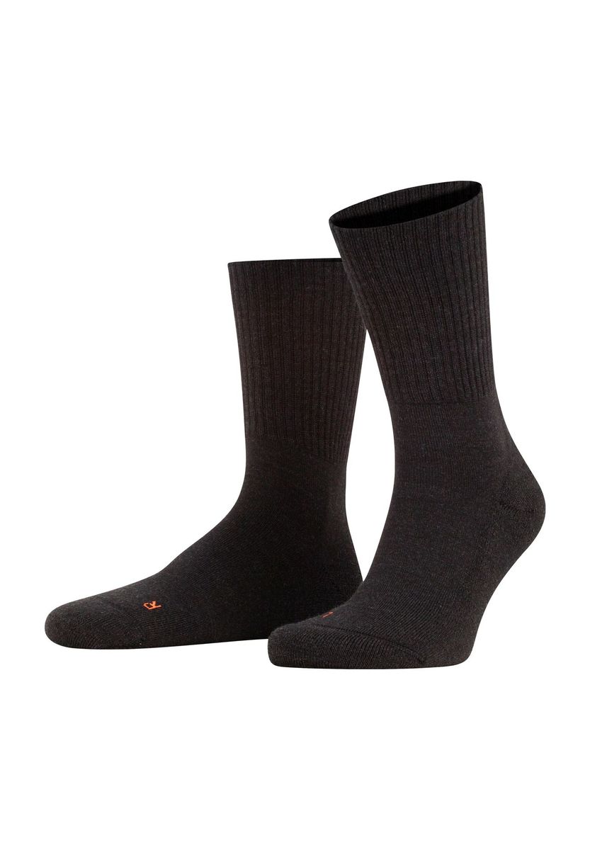 FALKE Walkie Light Trekking- und Wandersocken, klimaregulierende Merinowolle, grau|schwarz, 37/38