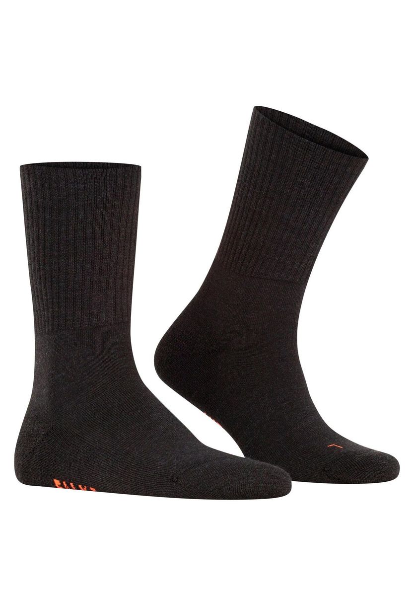 FALKE Walkie Light Trekking- und Wandersocken, klimaregulierende Merinowolle, grau|schwarz, 37/38