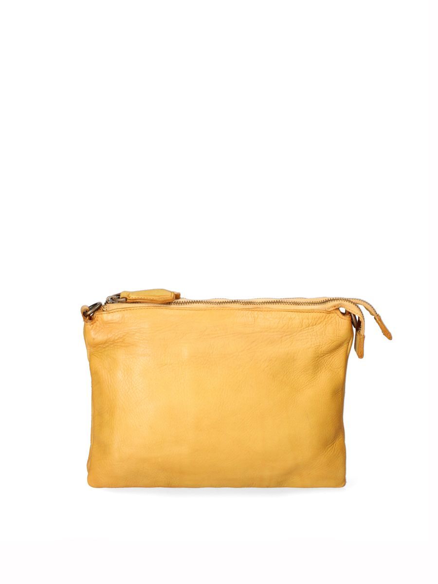 Minimalistische Leder Tasche mit Reißverschluss