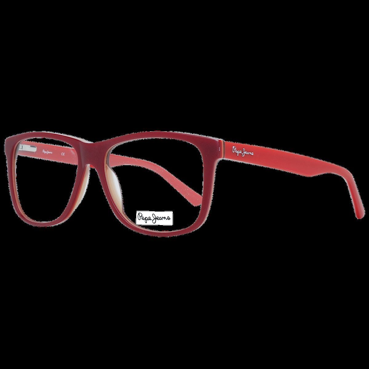 Burgunderfarbene Rechteckige Vollrandbrille