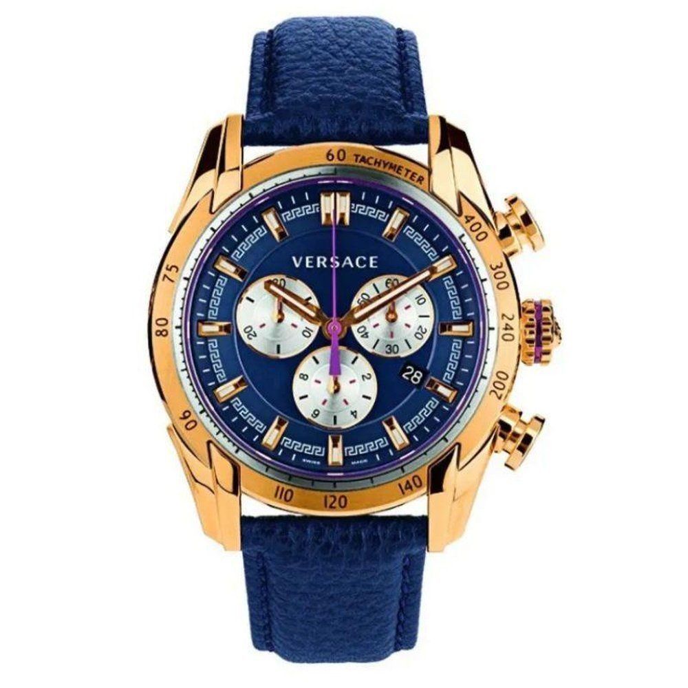 Elegante goldfarbene Herren-Chronograph-Uhr