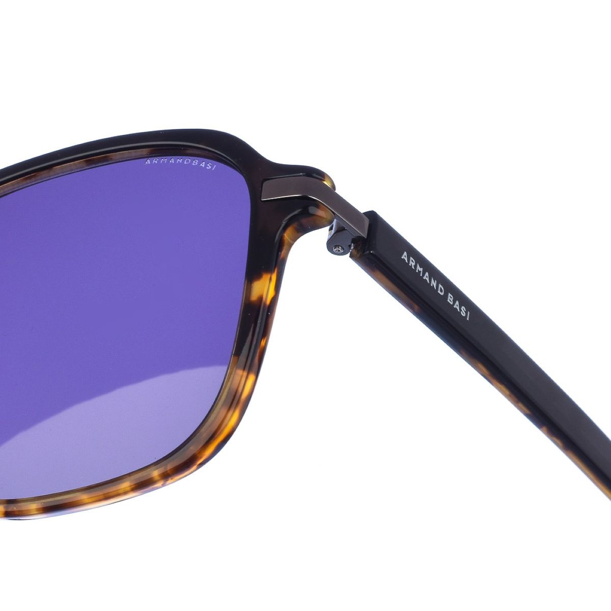 Rechteckige Sonnenbrille in Havanna-Optik
