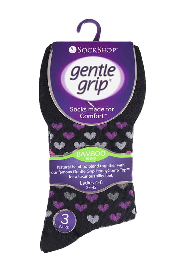 Gemusterte Komfortsocken aus Bambusmischung