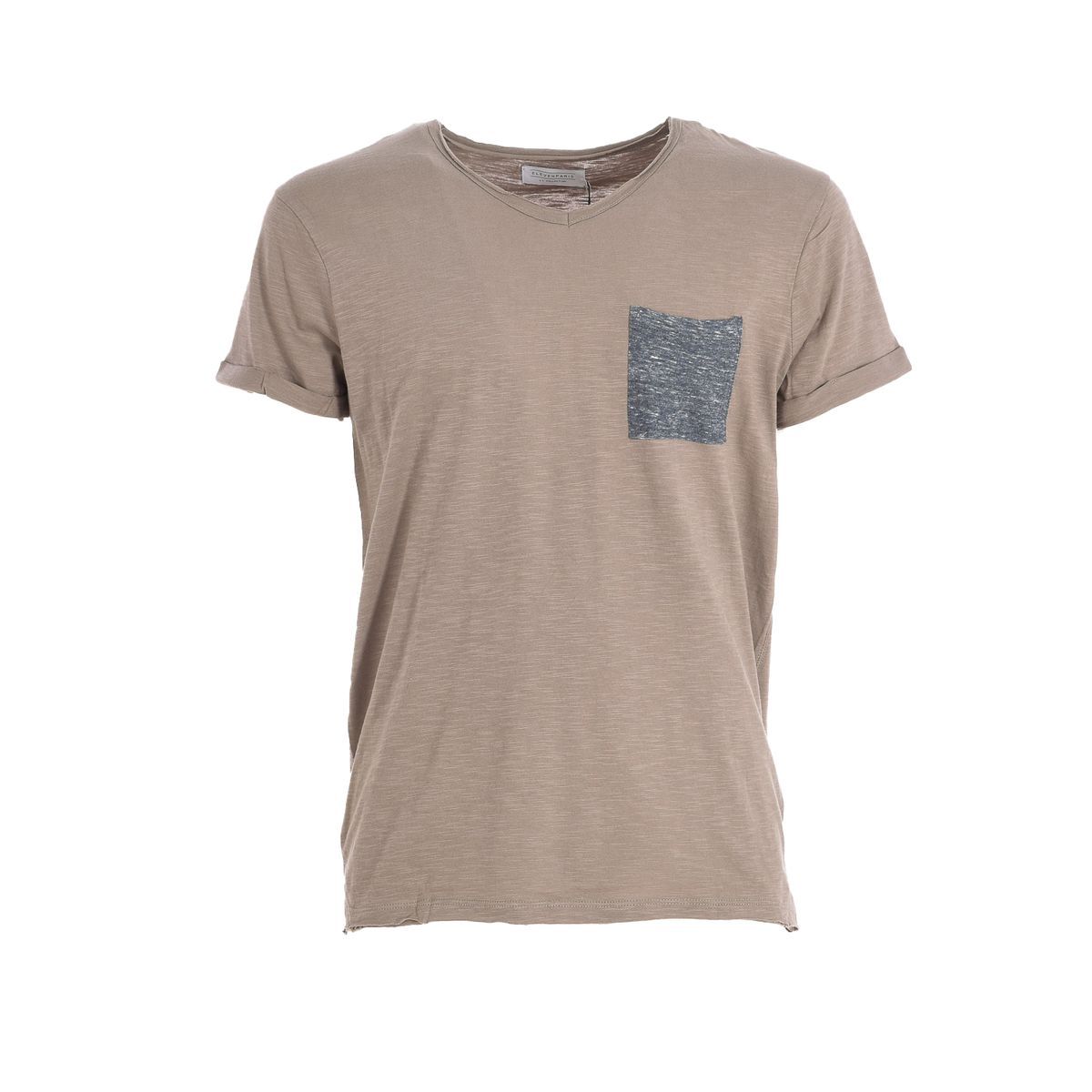 Lässiges T-Shirt mit Brusttasche und Rundhalsausschnitt