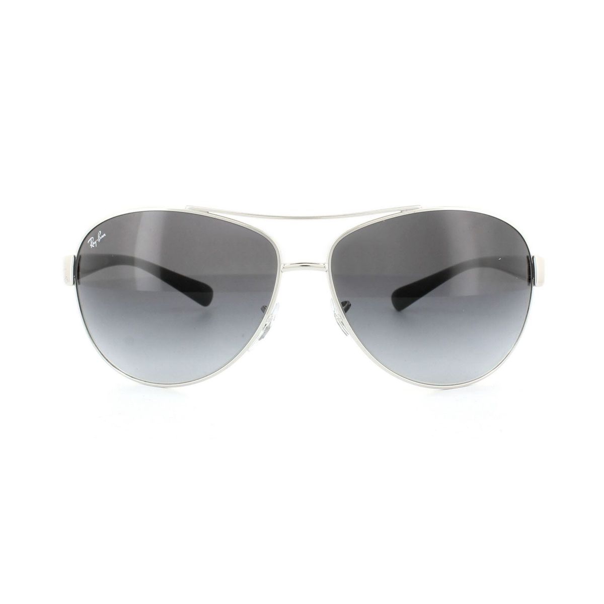 Silberfarbene Aviator Sonnenbrille mit Farbverlauf