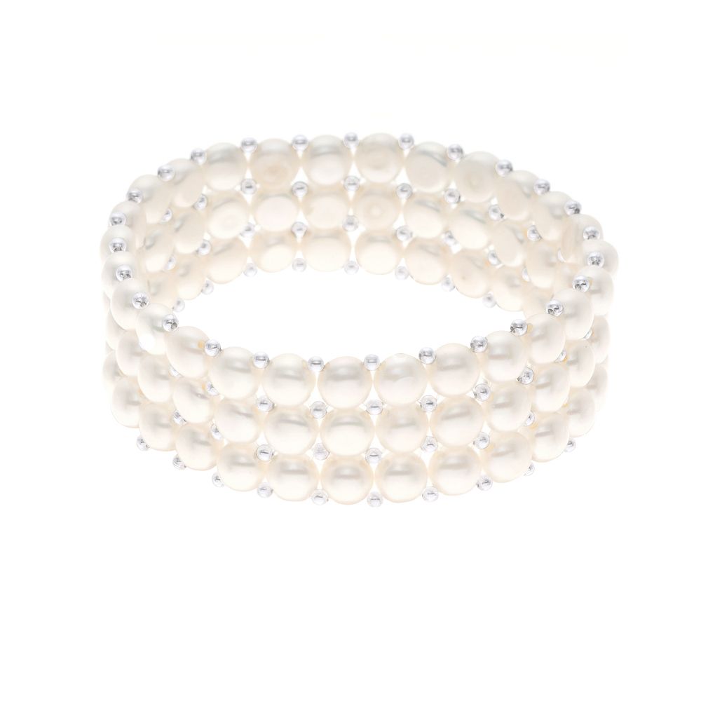Süßwasserperlen Stretch Armband