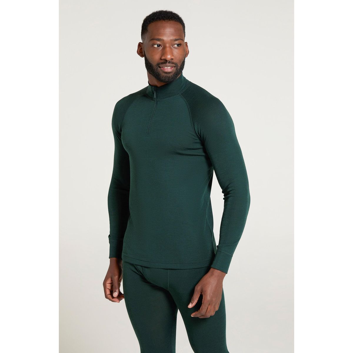 Herren Merino Woll-Baselayer-Oberteil