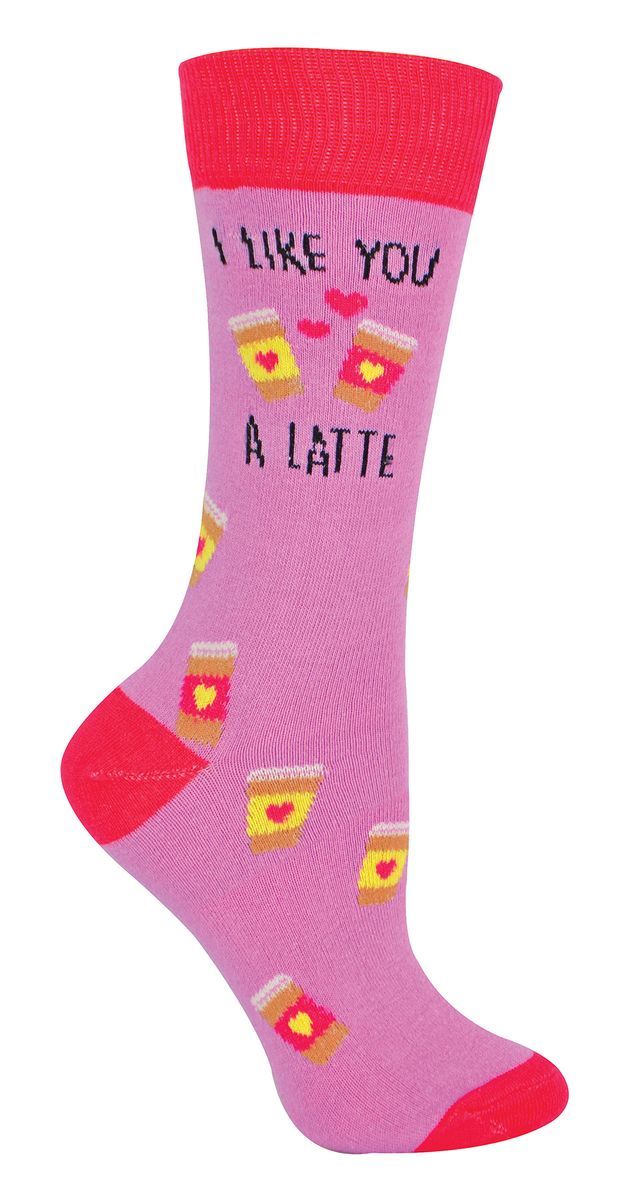 Lustige rosa Kaffee Latte Socken