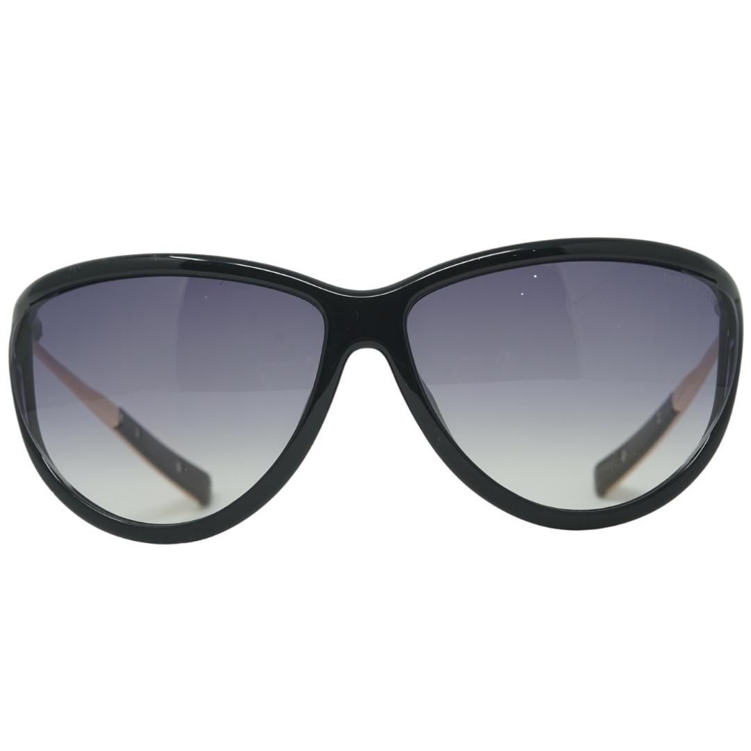 Übergroße schwarze Pilotenbrille