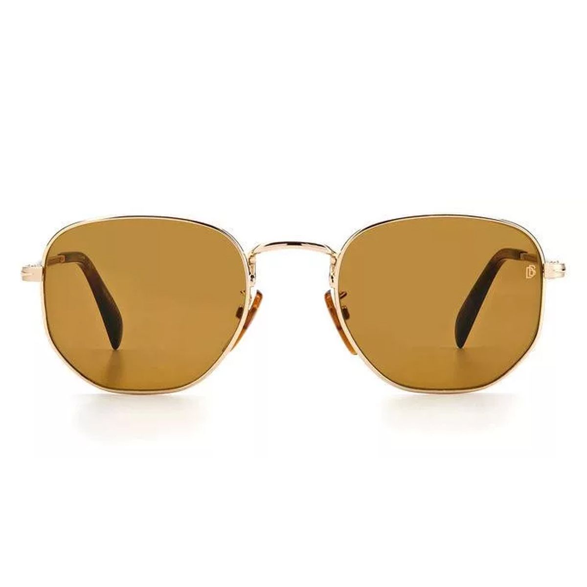 Geometrische Sonnenbrille mit Metallrahmen