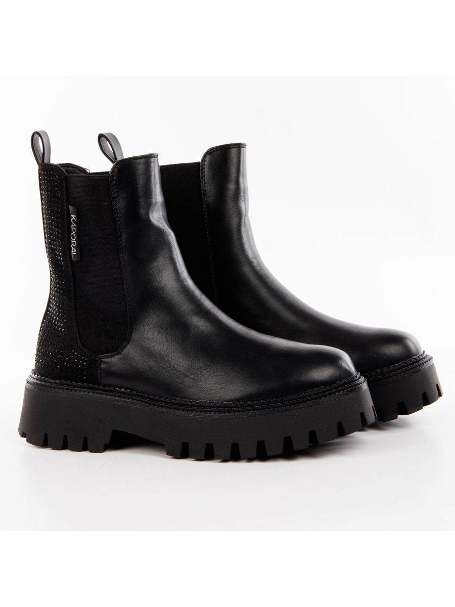 Schwarze Chelsea-Ankle Boots aus Leder