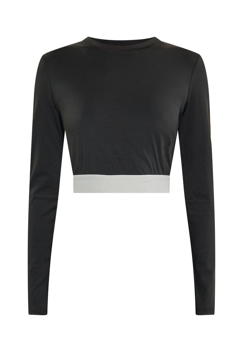 Langärmliges Athleisure Crop Top