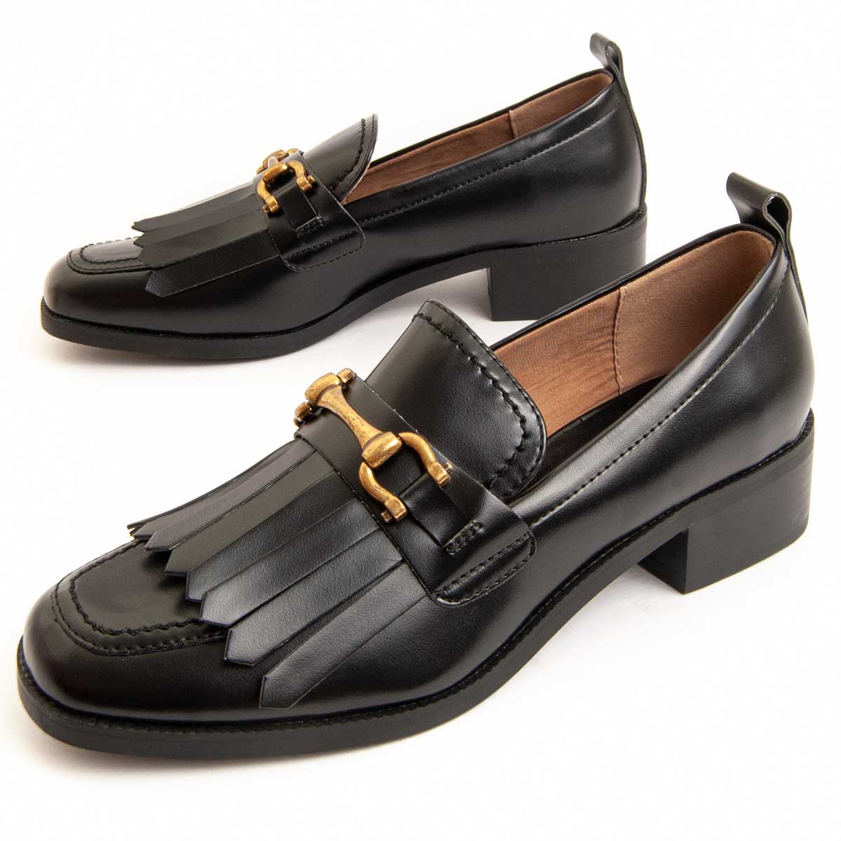 Tassel Loafer mit Blockabsatz