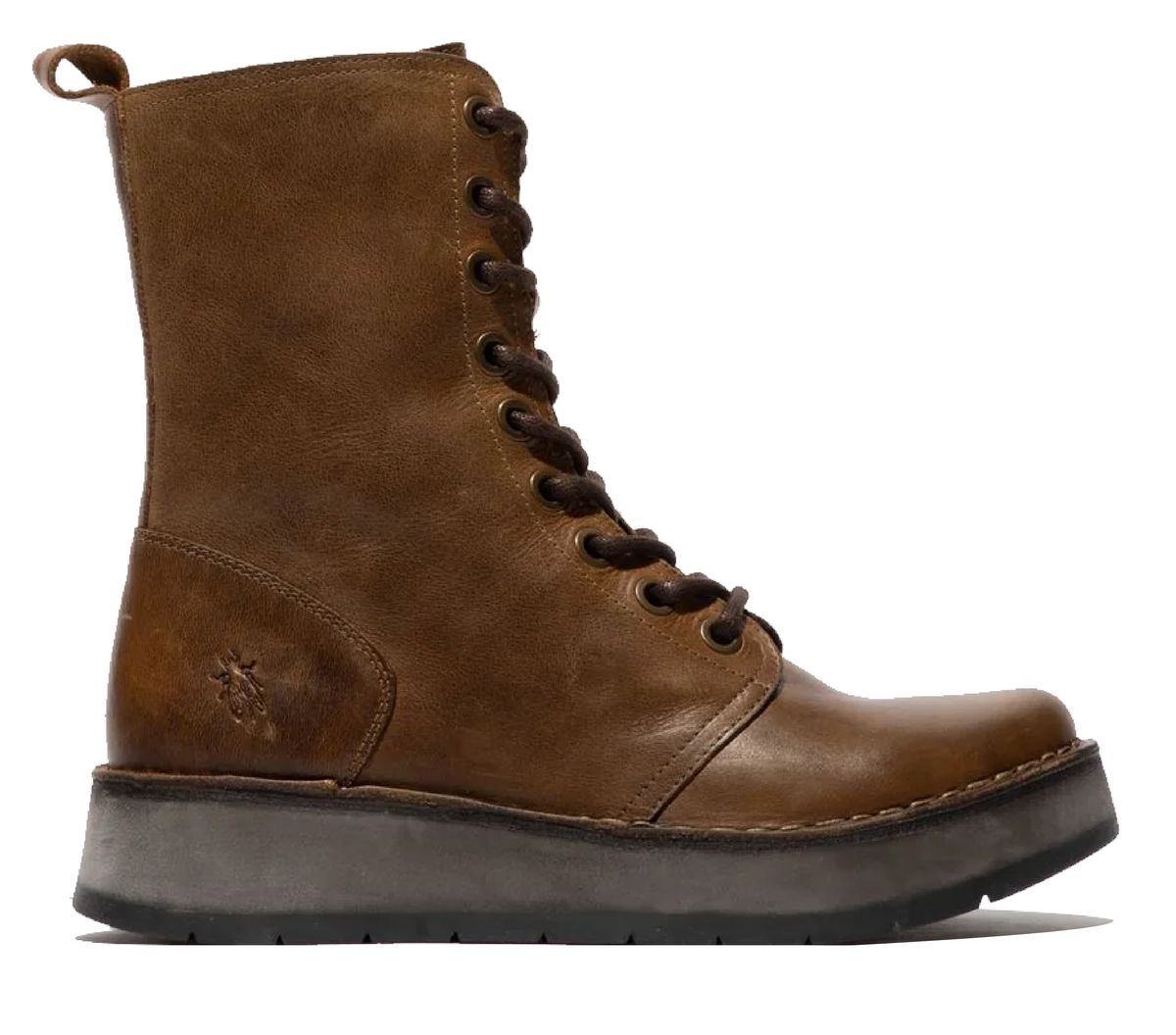 Damen Schnürstiefeletten aus Leder, mittelhoch