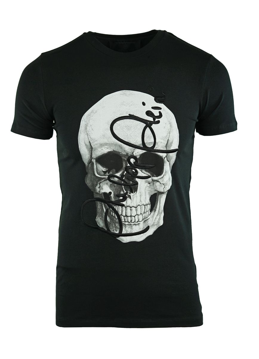T-Shirt mit Totenkopf Grafikprint