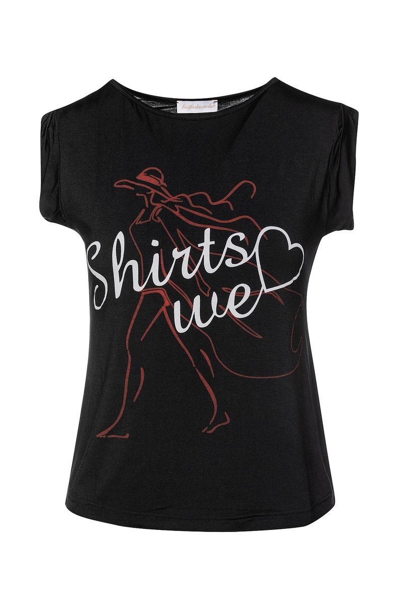 T-Shirt aus Stretch-Jersey mit Grafikprint