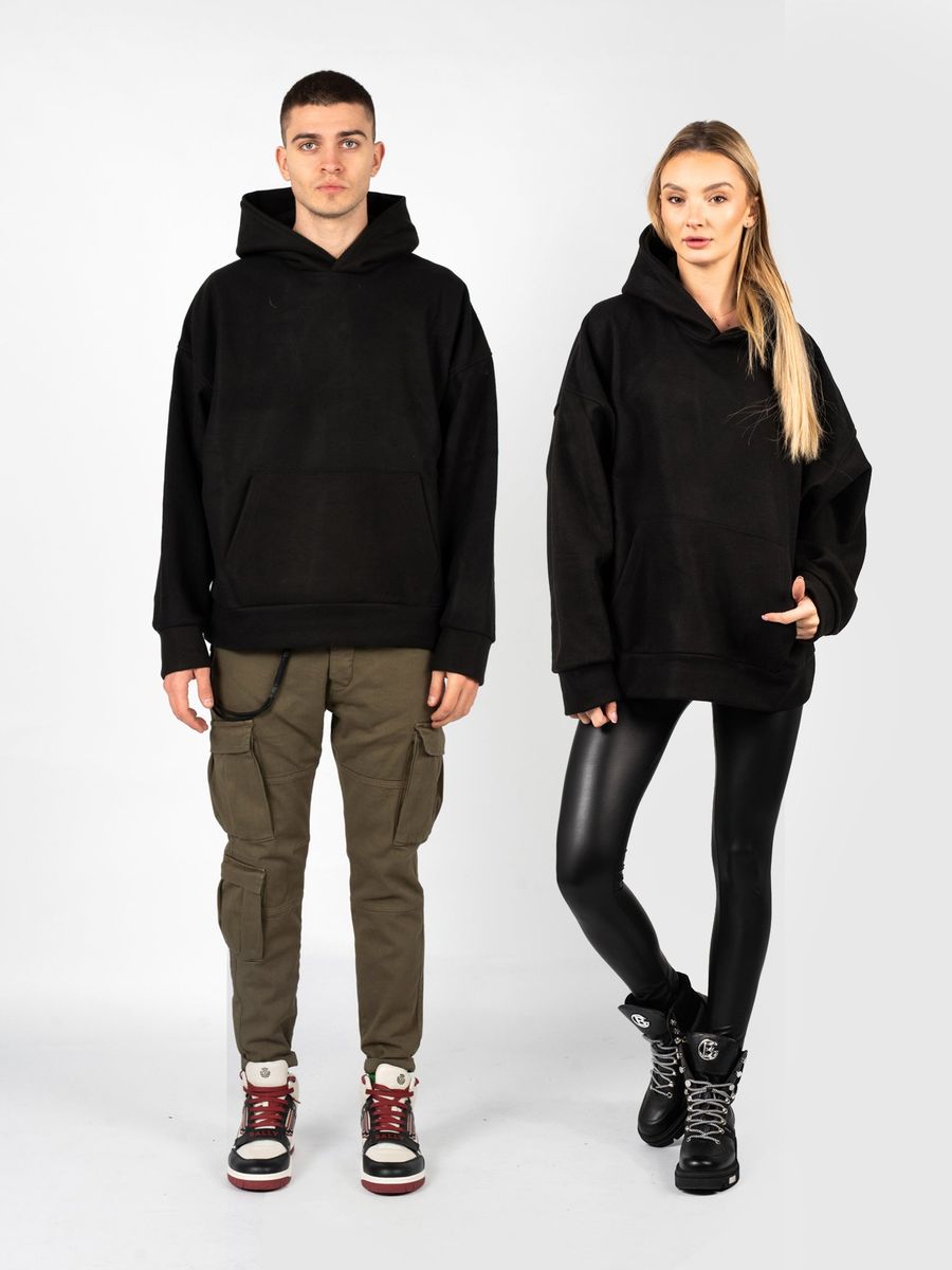 Übergroßes minimalistisches Kapuzensweatshirt