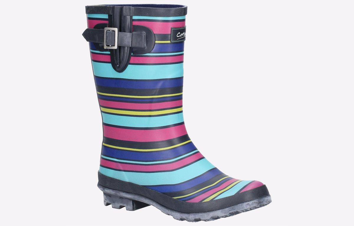 Gestreifte mittelhohe wasserfeste Stiefel