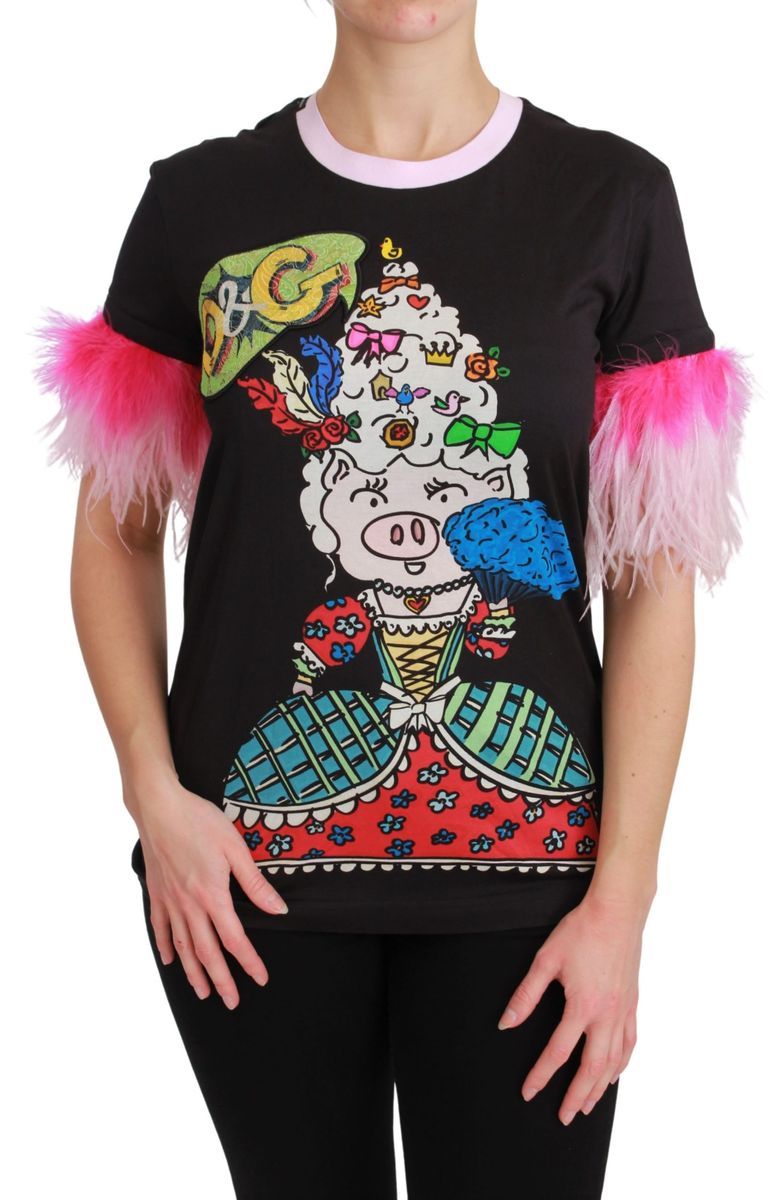 T-Shirt mit Schwein-Print