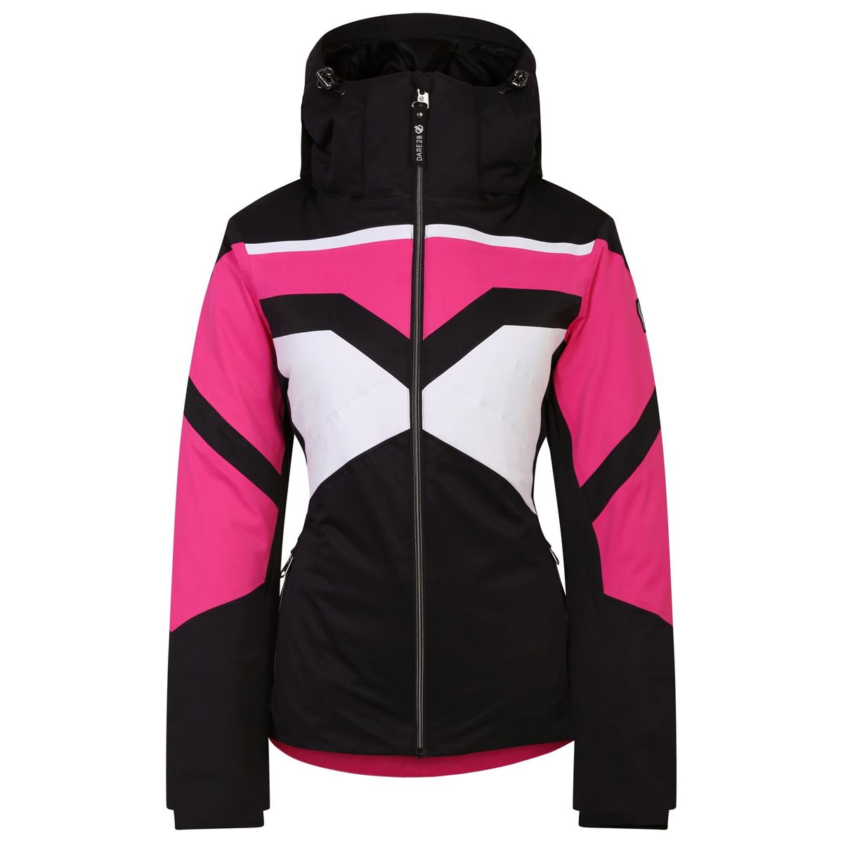 Dare 2B - "Rocker" Jacke mit Kapuze für Damen (Reines Rosa/Schwarz)