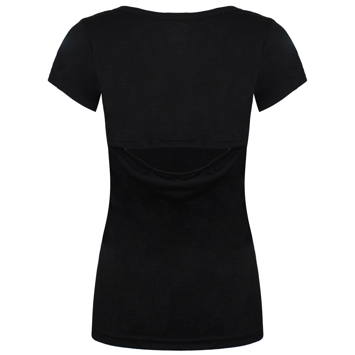 T-Shirt mit Rückenausschnitt und Brusttasche