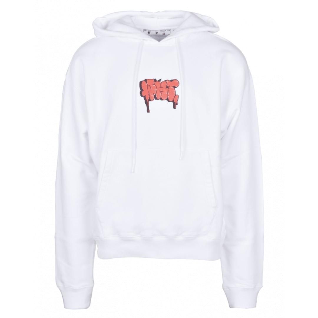 Off-White Graffiti Logo Baumwoll-Hoodie