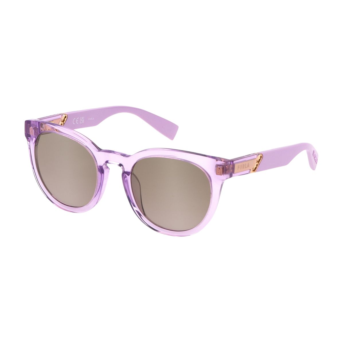 Lila Sonnenbrille mit runden Rahmen