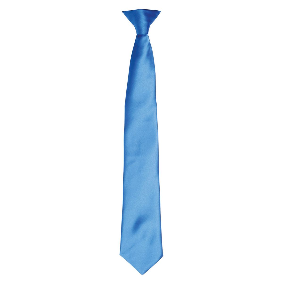 Klassische, einfarbige blaue Clip-on Krawatte