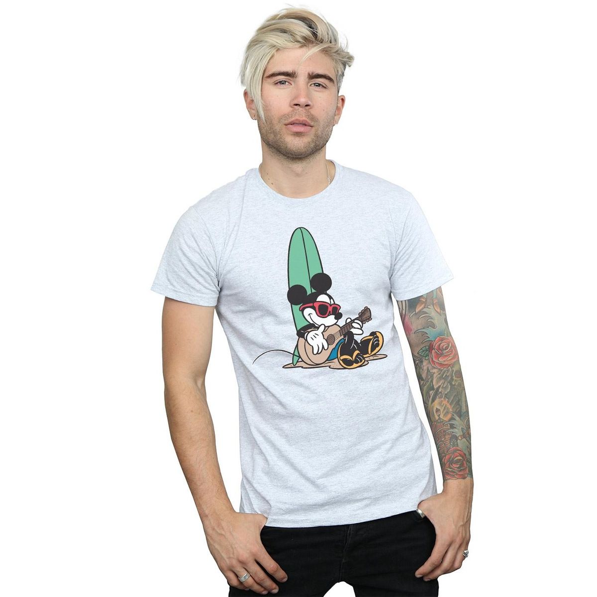 Micky Maus Surf Grafik-T-Shirt