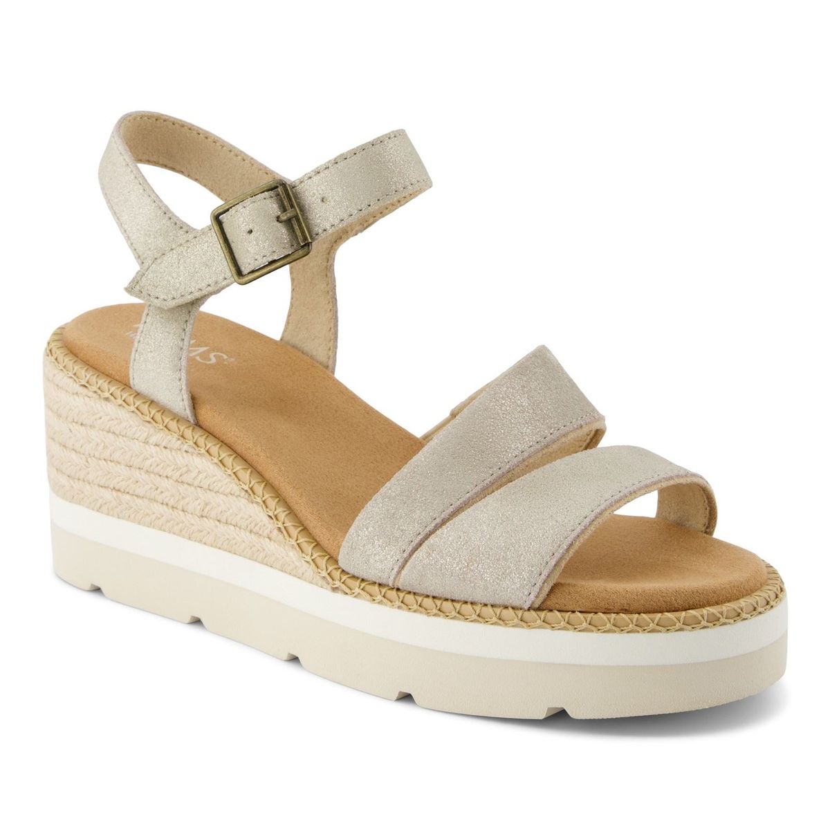 TOMS Darya Damen Sandalen aus Champagnerleder