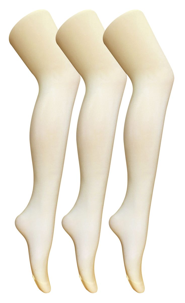 3 Paar Multipack Damen farbige undurchsichtige 80 Denier Strumpfhosen | Socken Snob | Einfarbige Block Farbe Strumpfhosen - Creme